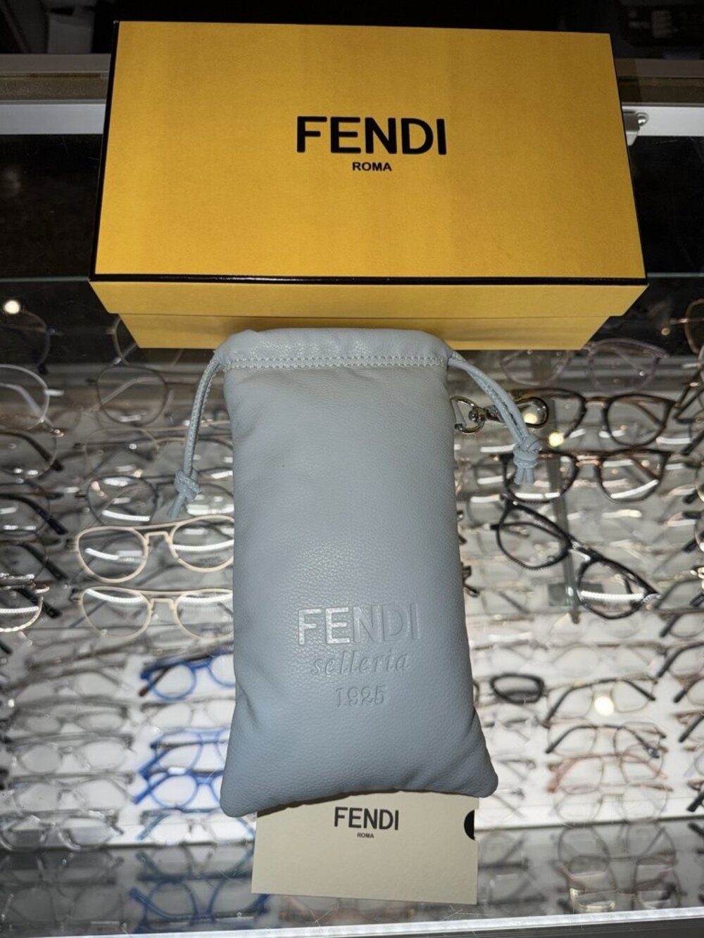 Fendi Selleria Edition Sunglasses Eyeglasses Drawstring pouch Set Case Cloth Box
